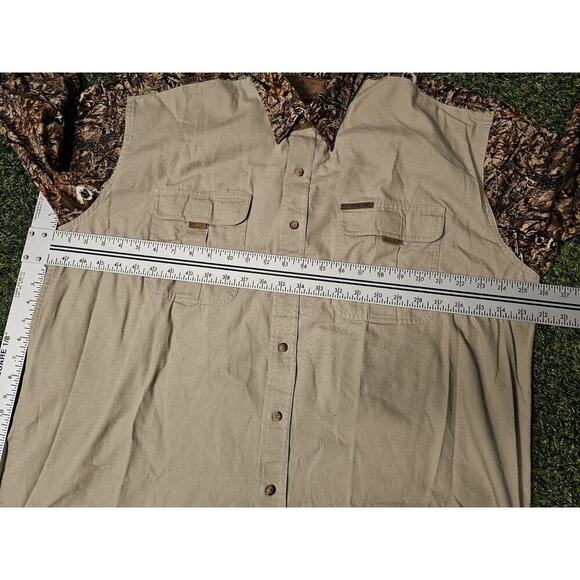 Legendary White Tails Mens Brown Tan Long Sleeve Shirt Sz XL Deer Buck Gear - Picture 5 of 7
